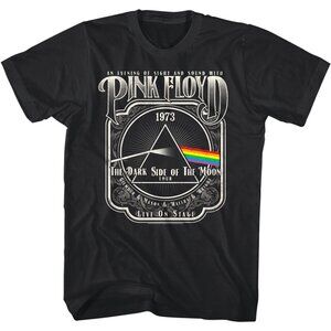 Pink Floyd Evening of Sight & Sound 1973 Tour T-Shirt, DSOTM Concert Men’s T 94
